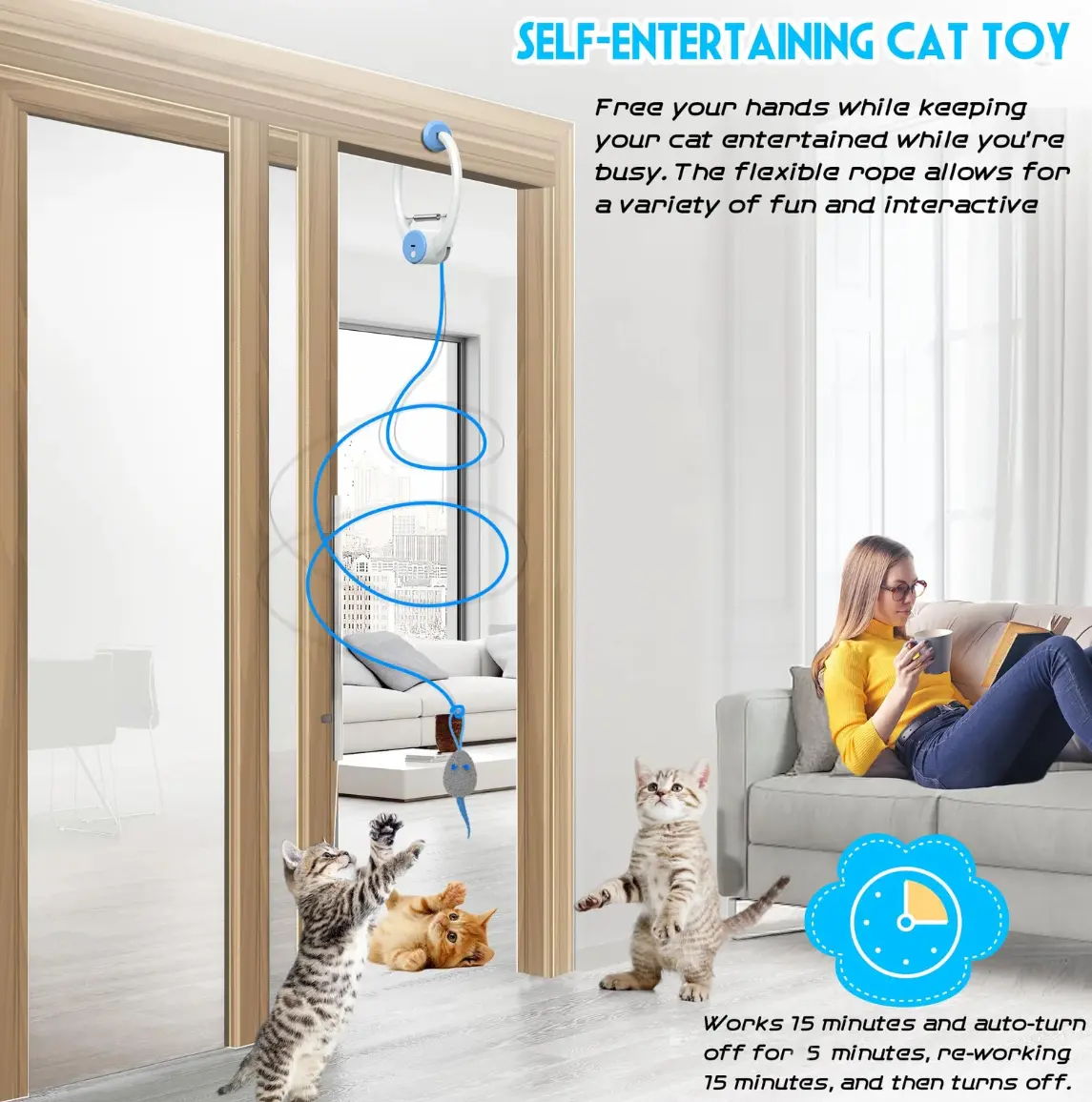 Electric Cat Teaser with Interactive Pet Toy