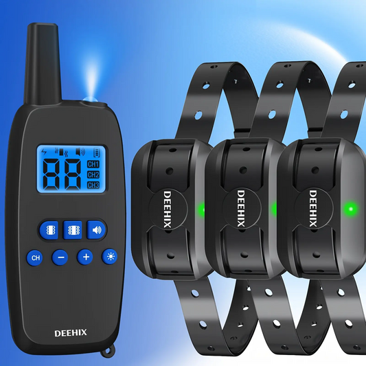 1Set 3-piece dog training collar set with remote control, adjustable nylon leash