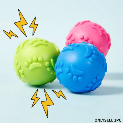 Indestructible Dog Chew Ball,Natural Latex Rubber Squeaky Ball Dog Lover And Dog Mom Love Toy