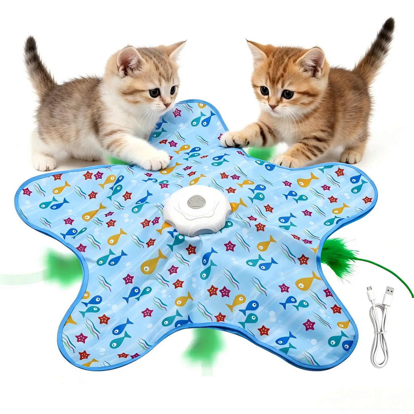 Pentagram shape Interactive Automatic Motion Hide and Seek Cat Toys
