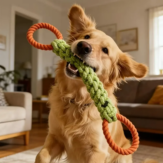 Large Durable Dog Knot Toy Chewy Interactive Tough Chewer