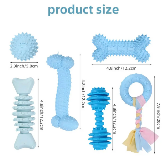 Puppy Teething Toys Cute Small Dog Toy for Small Dogs Light Blue