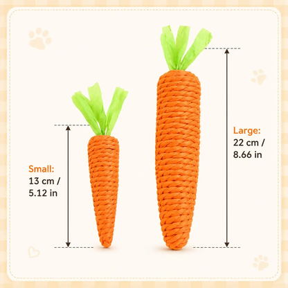 2 Piece Cat Toys Set, Cute Carrot Self-Entertainment
