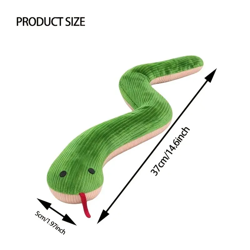 Interactive Pet Toy Snake for Cats and Dogs, 37cm, Chewable