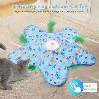 Pentagram shape Interactive Automatic Motion Hide and Seek Cat Toys