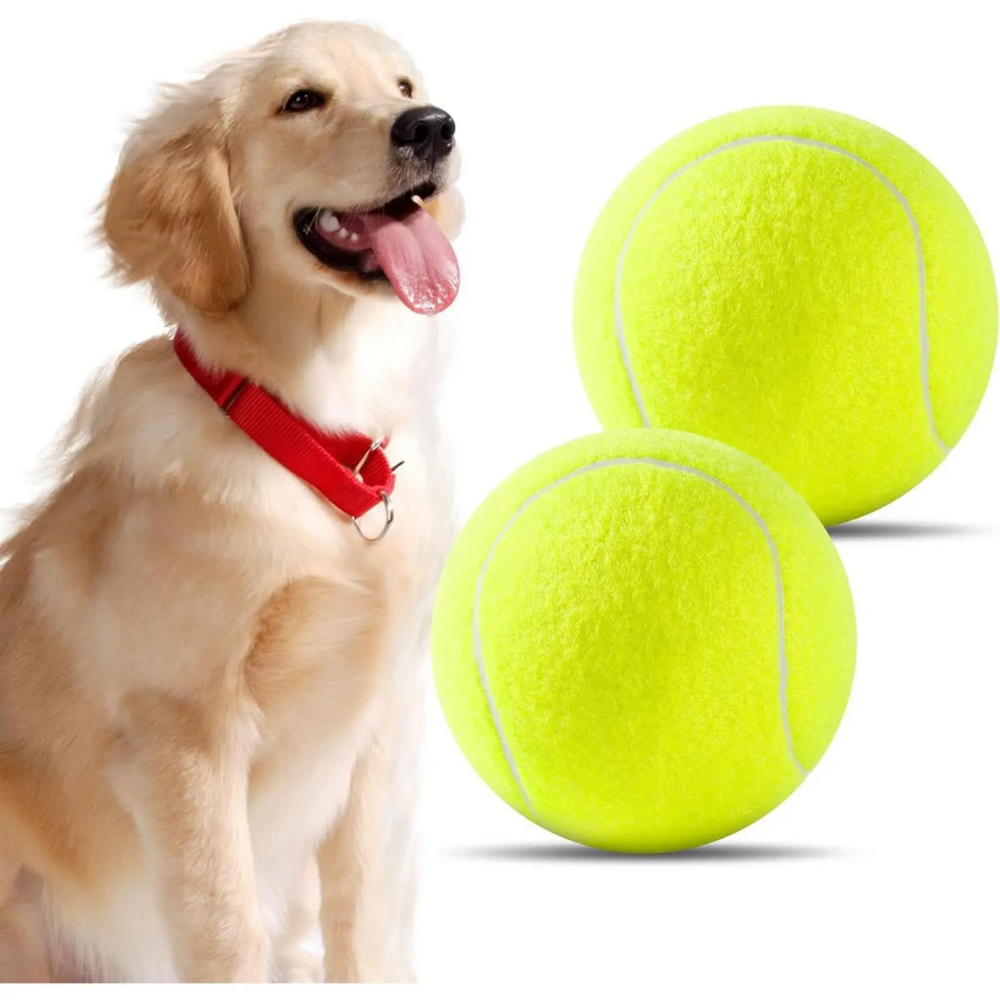 Large Tennis Ball for Dogs 4 Inch Big Tennis Ball for Outdoor Play  for Small, Medium