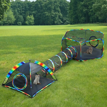 Outdoor Cat Enclosures for Cats Indoor, Patio Portable Mesh Cat Tent
