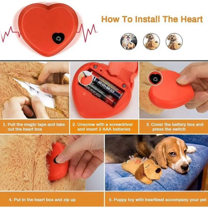 Durable Viral Calming Heartbeat Plush Toy for Dogs