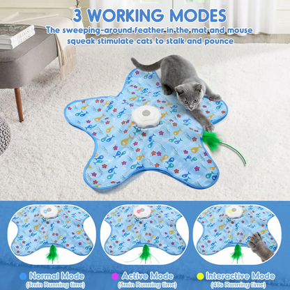 Pentagram shape Interactive Automatic Motion Hide and Seek Cat Toys