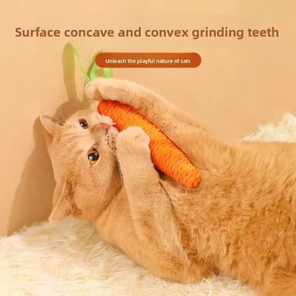2 Piece Cat Toys Set, Cute Carrot Self-Entertainment