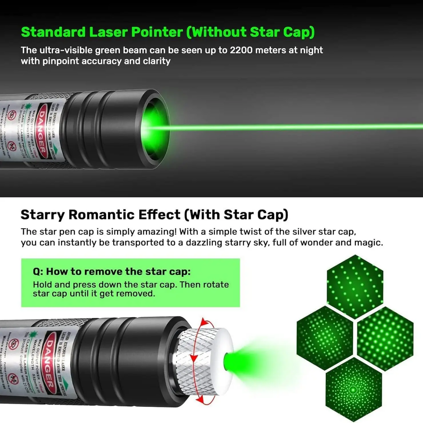 USB Rechargeable Pet Laser Toy, Laser Pointer with Low-Power Safe Design