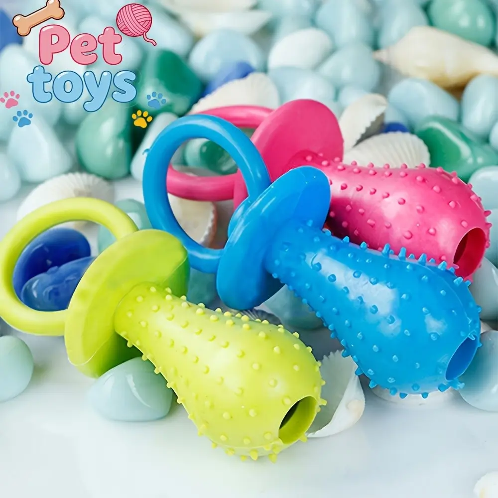 3-Pack Puppy Teething Pacifier Chew Toys