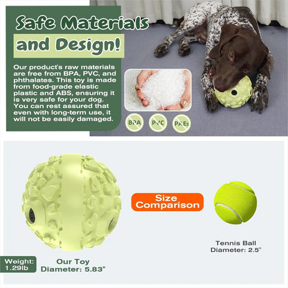 Dog Roll Wobble Giggle Ball, Chew Toy for Large Aggressive Chewers