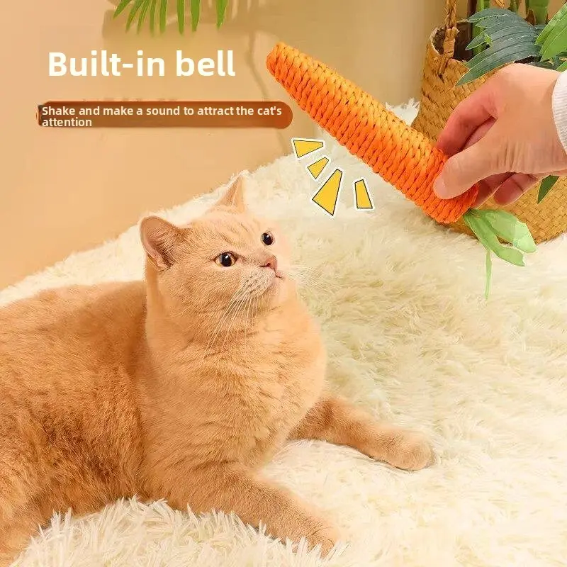 2 Piece Cat Toys Set, Cute Carrot Self-Entertainment