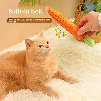 2 Piece Cat Toys Set, Cute Carrot Self-Entertainment