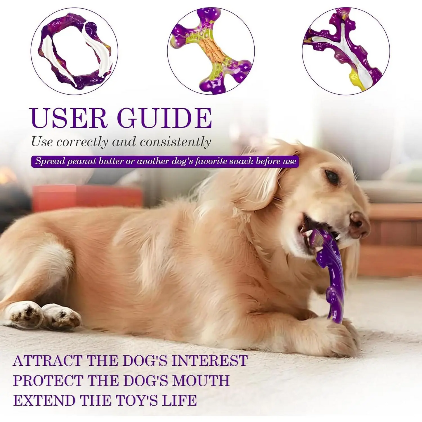 Tough Dog Toys for Aggressive Chewers 3 Pack