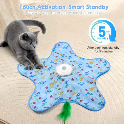 Pentagram shape Interactive Automatic Motion Hide and Seek Cat Toys