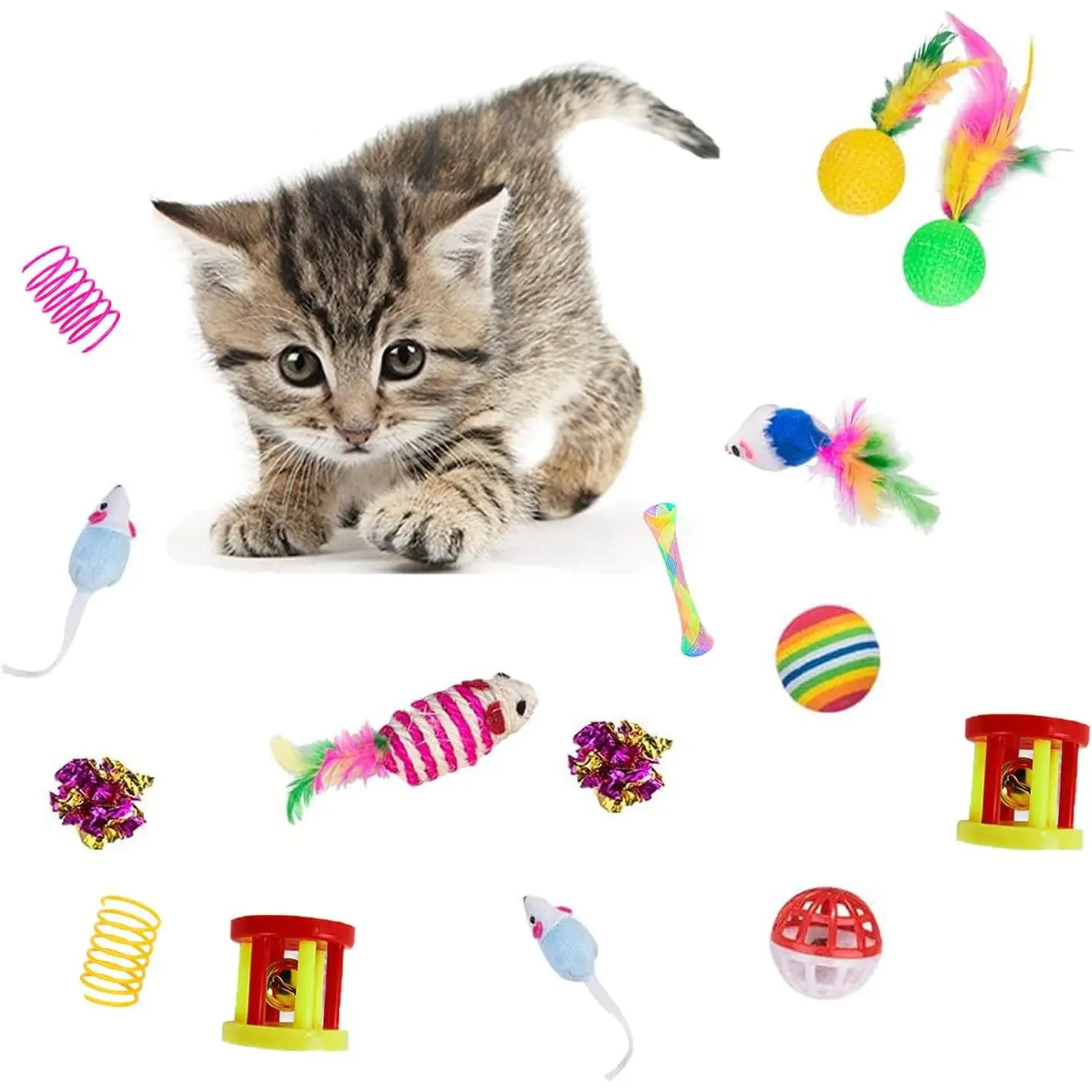 1Pcs 32Pcs Cat Toys Kitten Interactive Pet Toys Assortments