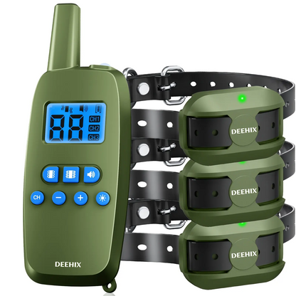 1Set 3-piece dog training collar set with remote control, adjustable nylon leash
