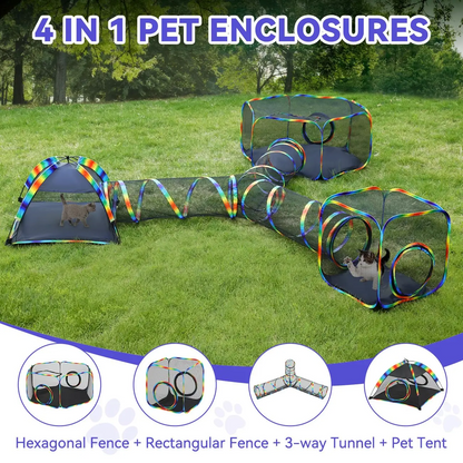 Outdoor Cat Enclosures for Cats Indoor, Patio Portable Mesh Cat Tent