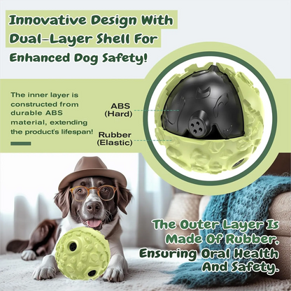 Dog Roll Wobble Giggle Ball, Chew Toy for Large Aggressive Chewers