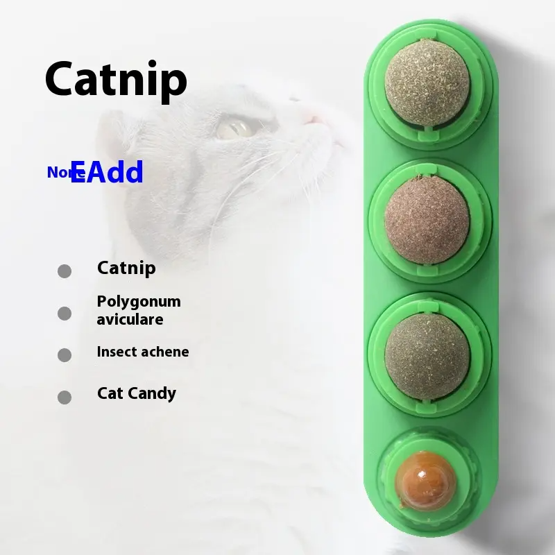 4-in-1 Rotating Catnip Silver Vine Ball Cat Toy - Edible Safe Material