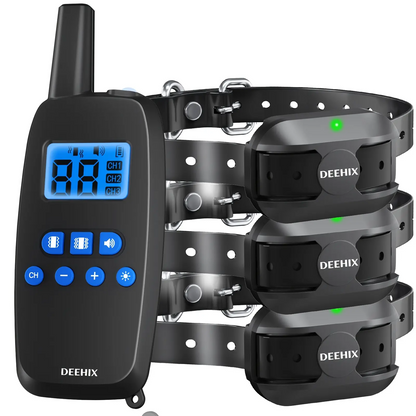 1Set 3-piece dog training collar set with remote control, adjustable nylon leash