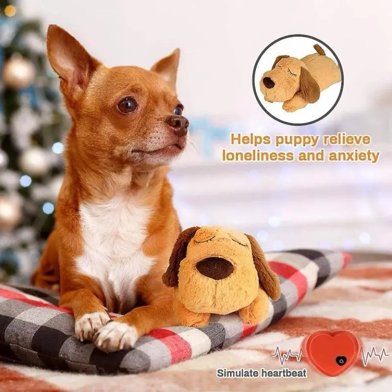 Durable Viral Calming Heartbeat Plush Toy for Dogs