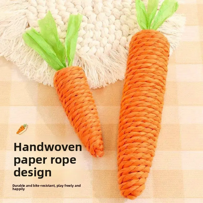 2 Piece Cat Toys Set, Cute Carrot Self-Entertainment