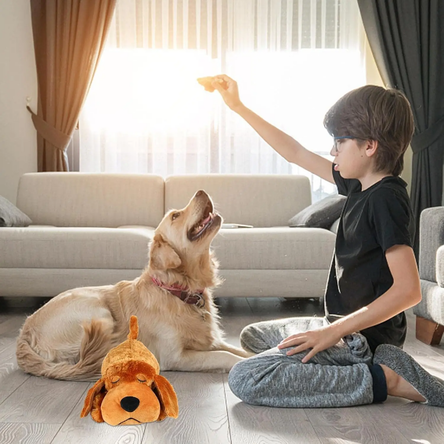 Durable Viral Calming Heartbeat Plush Toy for Dogs