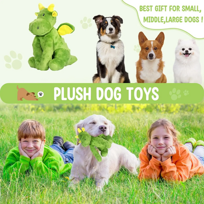 Squeaky Dog Toys Plush Dog Toy with Crinkle Paper Stuffed Durable Dog