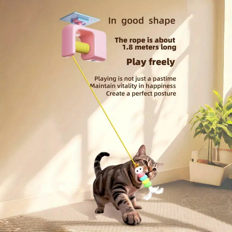 Automatic Cat Toy for Indoor Play, Self-Playing Interactive Ball