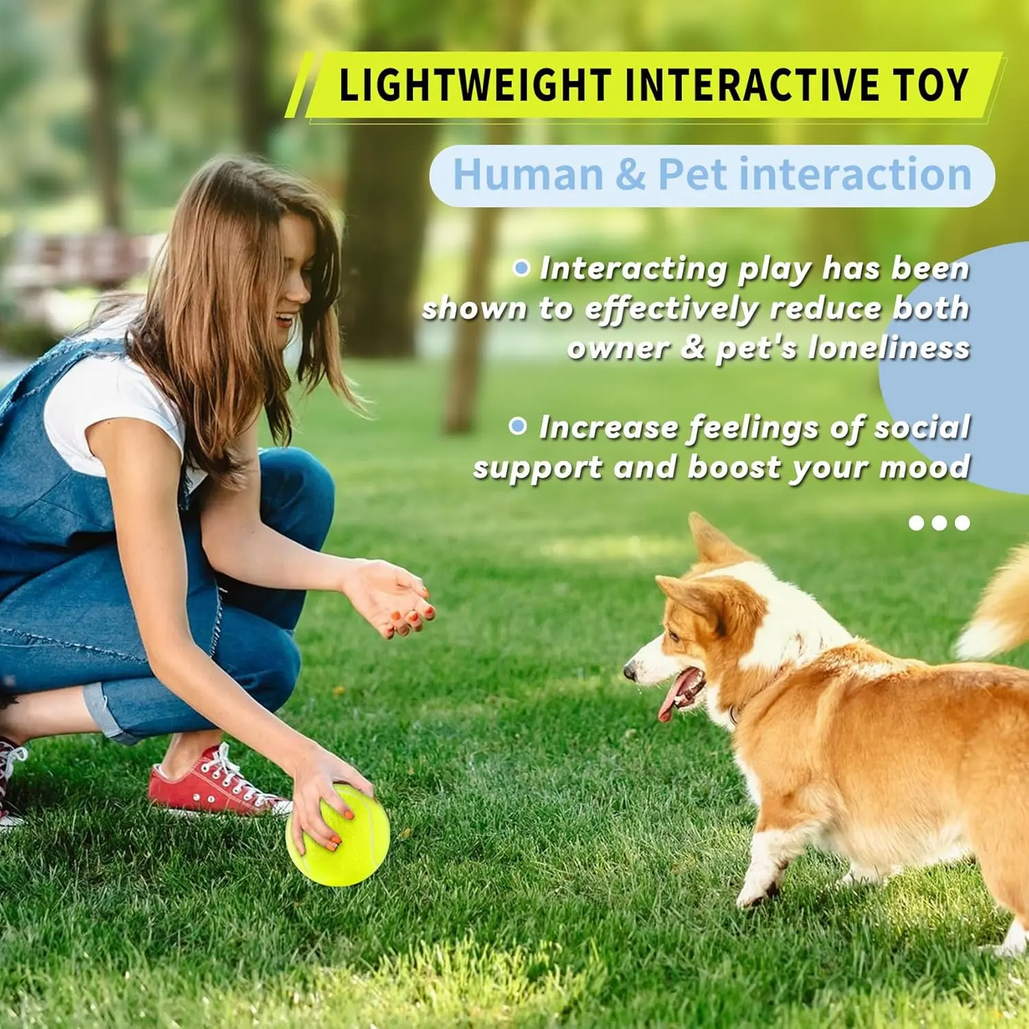 Large Tennis Ball for Dogs 4 Inch Big Tennis Ball for Outdoor Play  for Small, Medium