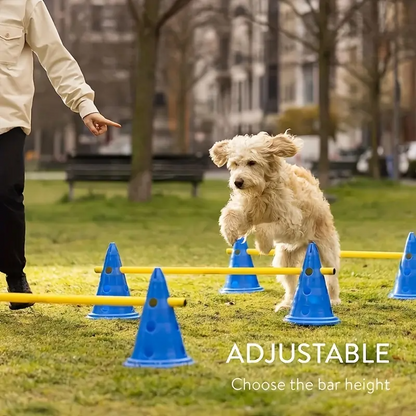 1Set/32Pc Professional-grade dog agility training set—covering obedience, agility, and retrieval training; includes 8 agility obstacles and 8 agility training poles.
