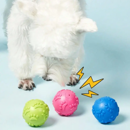 Indestructible Dog Chew Ball,Natural Latex Rubber Squeaky Ball Dog Lover And Dog Mom Love Toy
