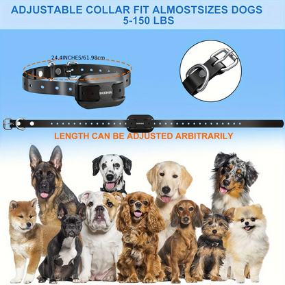 1Set 3-piece dog training collar set with remote control, adjustable nylon leash