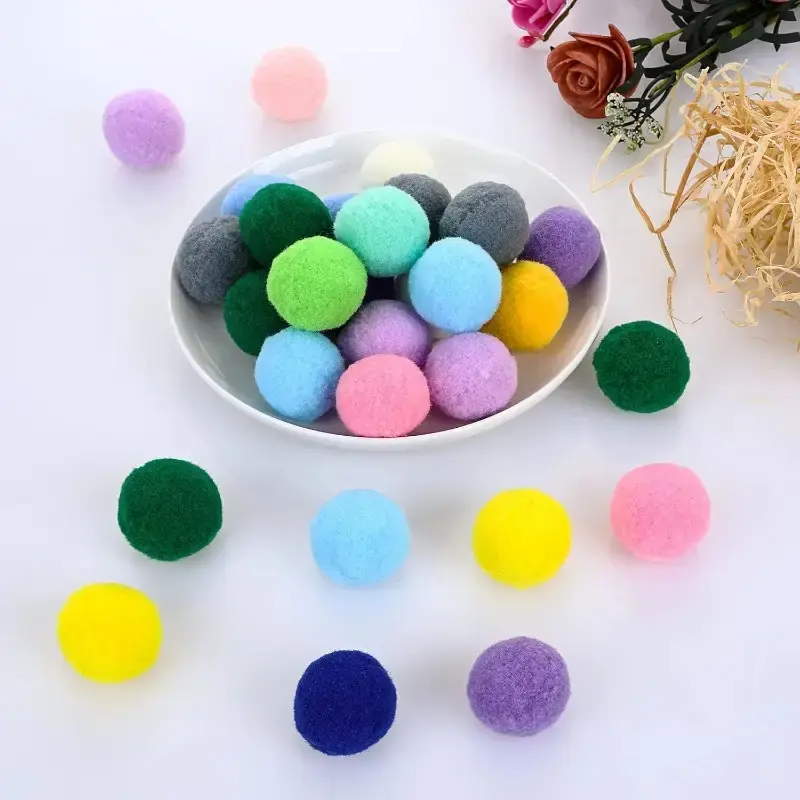 20pcs Soft Plush Balls for Cats, Kitten, Lightweight Interactive Toys