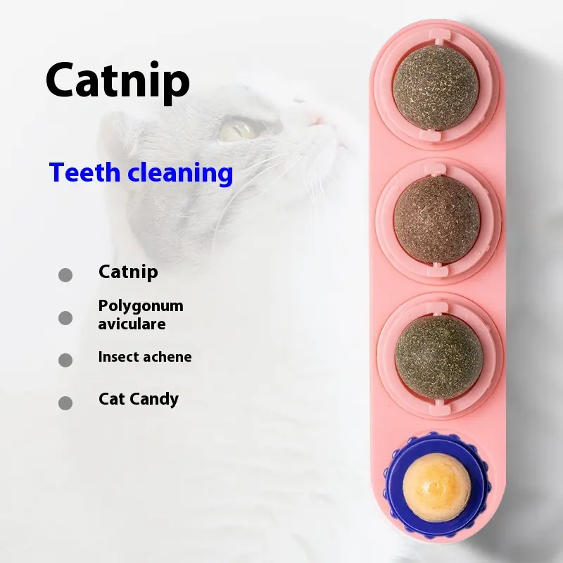 4-in-1 Rotating Catnip Silver Vine Ball Cat Toy - Edible Safe Material