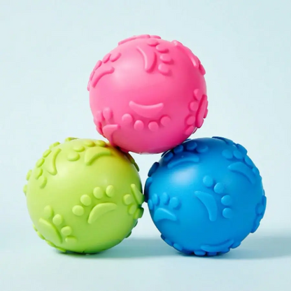 Indestructible Dog Chew Ball,Natural Latex Rubber Squeaky Ball Dog Lover And Dog Mom Love Toy