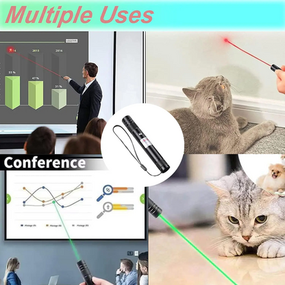 USB Rechargeable Pet Laser Toy, Laser Pointer with Low-Power Safe Design