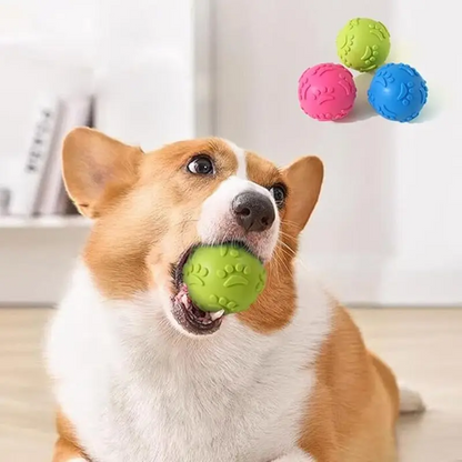 Indestructible Dog Chew Ball,Natural Latex Rubber Squeaky Ball Dog Lover And Dog Mom Love Toy